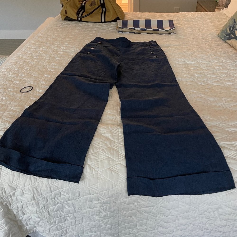 Serena & Lily Wide Leg Linen Pant